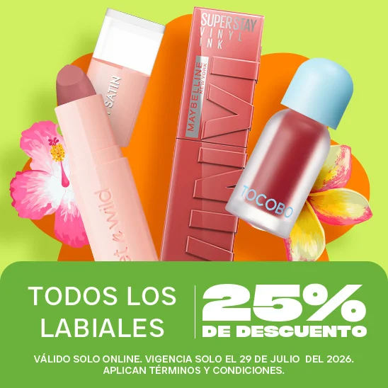 Todos los Labiales con un 25% de descuento