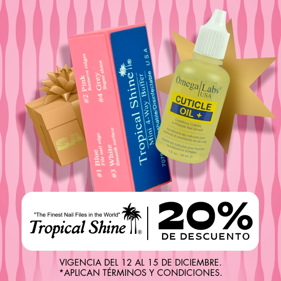 Uñas perfectas con Tropical Shine con un 20% de descuento