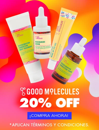 Piel perfecta con tus favoritos de Good Molecules, con un 20% de descuento