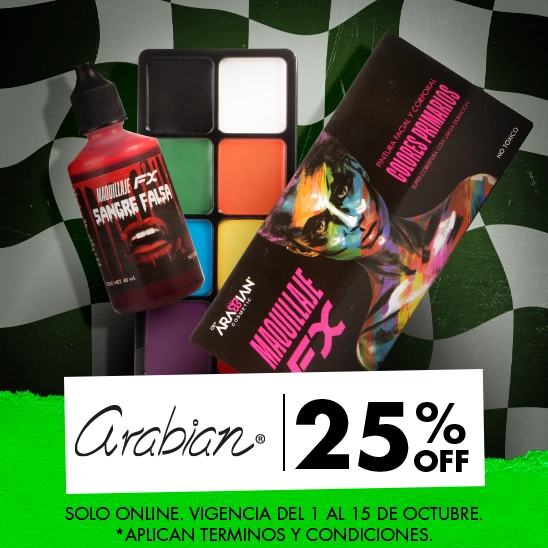 Arabian te ayudará a lograr ese makeup especial para Halloween con un 25% de descuento