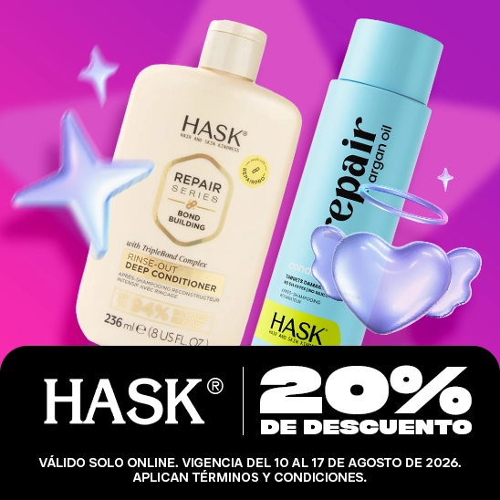 Cuidado natural para tu cabello con Hask con un 20% de descuento
