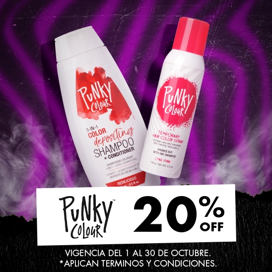 Atrévete a ese color vibrante con Punky Colour, con un 20% de descuento